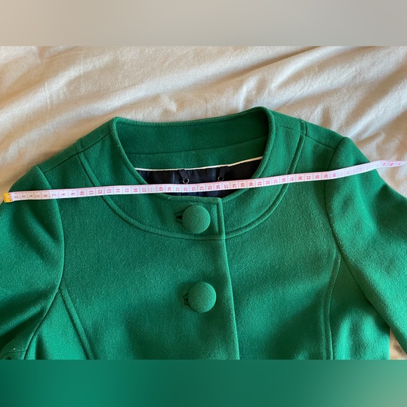 Banana Republic Wool Blend Collarless Coat, in Green, Size US S - Picture 10 of 12